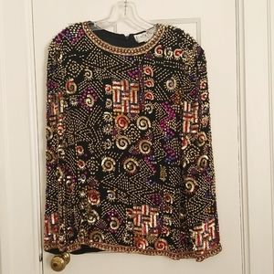 Oleg Cassini Black Tie very fancy top.